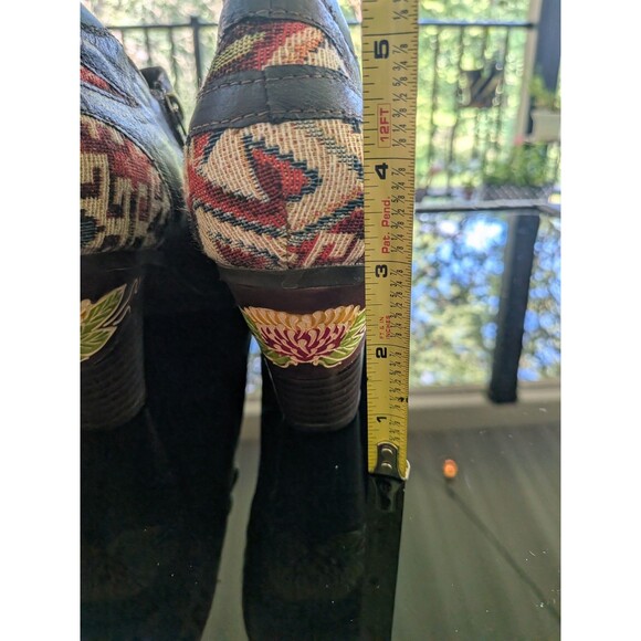 CrazycatZ Shoes Booties Women 42 Colorful Boho Hippie Festival Painted Leather - Picture 12 of 12